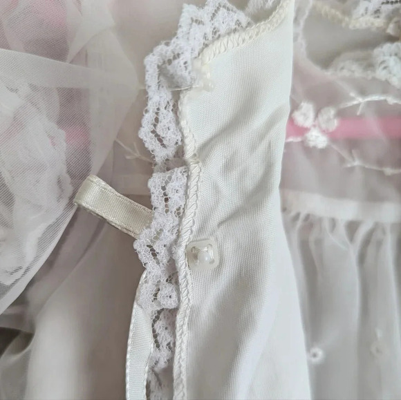 VINTAGE Christening Set- Phyllis Baby Wear 3 Piece set-Bonnet- Baby Dress Large - Picture 9 of 16